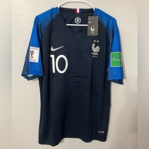 France Kylian Mbappe 2018 Fifa World Cup Jersey Size Large (Dry Fit)
